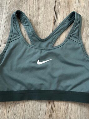 Nike Racerback Sports Bra in Teal Green with Black Band